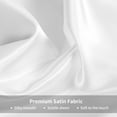 thumbnail image 3 of Satin Pillowcase Standard Pillow Cases Set of 2 Silky Pillow Cover with Envelope Closure,White 20x26 inches MYDOMIC, 3 of 9