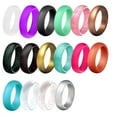 thumbnail image 3 of Opolski 7Pcs Women Fashion Silicone Soft Shiny Glitter Finger Rings Party Jewelry Gift, 3 of 8