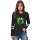 thumbnail image 3 of Blusas y camisas de manga larga con cuello redondo, moda del Día de San Patricio, blusa informal con estampado bonito de manga larga para niños y niñas., 3 of 5