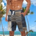 thumbnail image 2 of LIBRCLO Mens Beach Shorts Quick Dry Swim Trunks Fashion Plaid Bathing Suits Lightweight Breathable Swimsuit Summer Hawaiian Board Shorts Swimwear Navy 4XL, 2 of 5