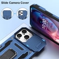 thumbnail image 2 of Phone Case for iPhone 15 Pro Case with Slide Camera Cover Shockproof 15 Pro Phone Case with 360°Rotate Magnetic Ring Stand for 15 Pro 6.1 inch 2023 - Blue, 2 of 12