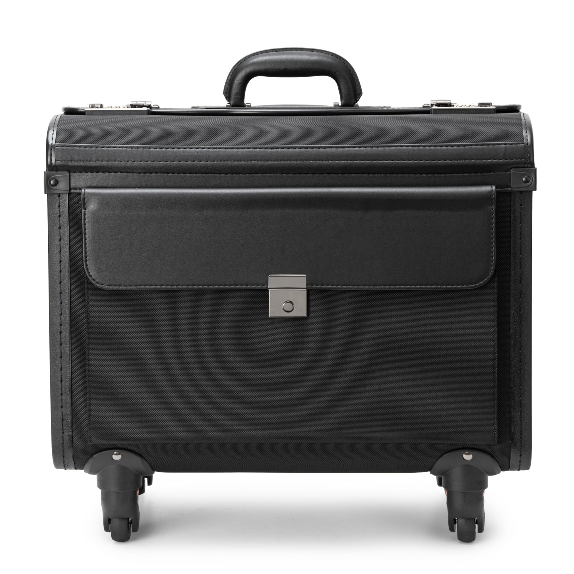 Alpine Swiss Laptop Rolling Briefcase 4 Wheels Pilot Lawyer Attache Travel Case