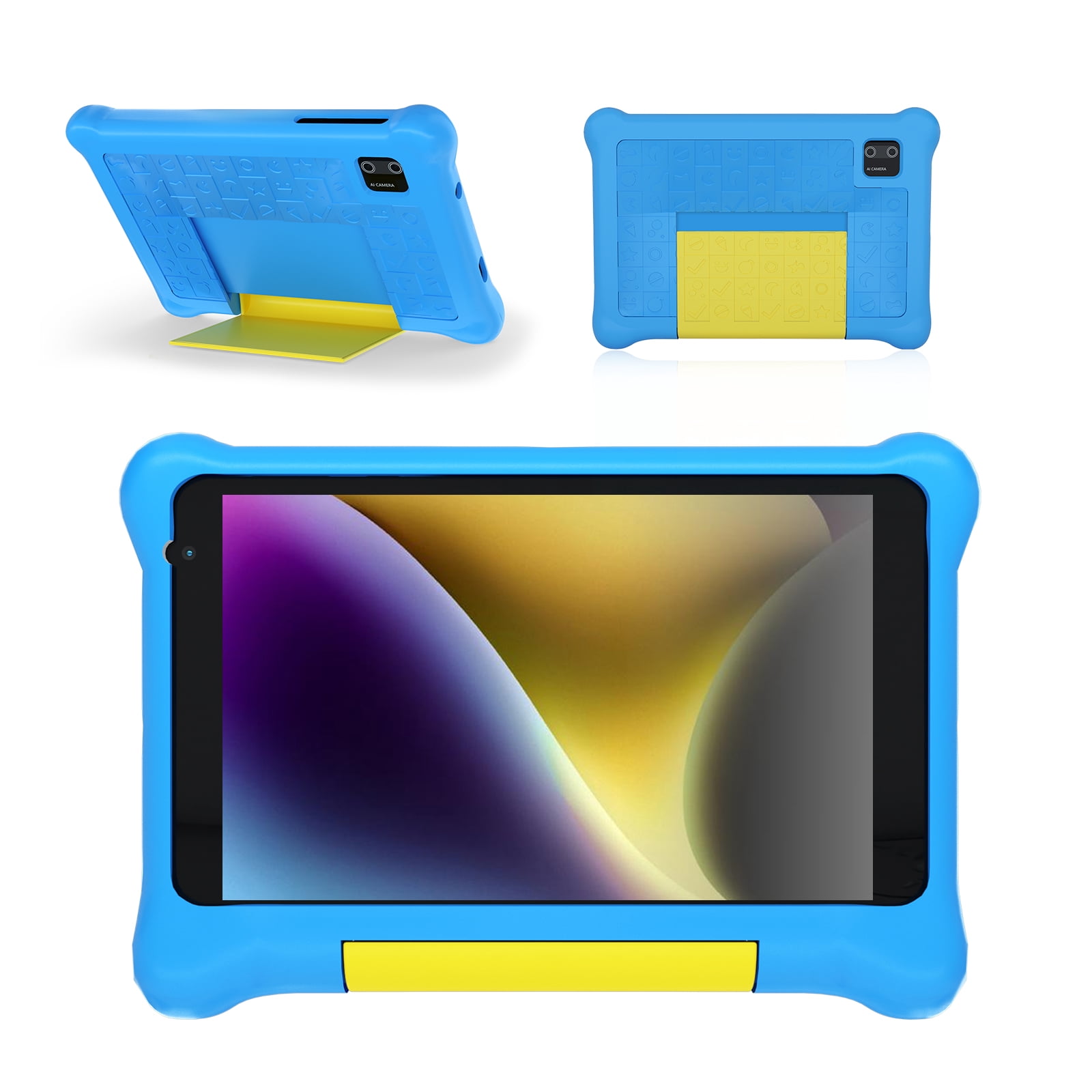 7" Kids Learning Tablet Bundle - Headphones, Stylus & Bag, Pre-Installed & Parental Controls,Android 13 allwinner Go Quad Core, 5GB RAM + 32GB ROM, 128GB Expansion-Blue