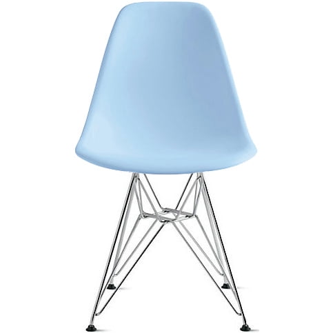 2xhome Blue Eames Style Side Chair Chromed Wire Legs Eiffel Legs Dining Room Chair Lounge Chair
