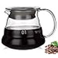 thumbnail image 3 of Glass Coffee Server for Drip Coffee Maker, Standard Glass Coffee Carafe, Coffee Pot with Lid, Clear, 01 360ml(12oz), 3 of 4