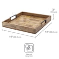 thumbnail image 3 of Mikasa Avery Square Lazy Susan Serving Tray - 14" Mango Wood & Iron Rotating Turntable - Dining Table Spinner for Appetizers, Cheese Displays, Cocktails, Entrées - Farmhouse Style Serveware, 3 of 6