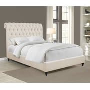 Devon 57-inch Upholstered Full Panel Bed Beige