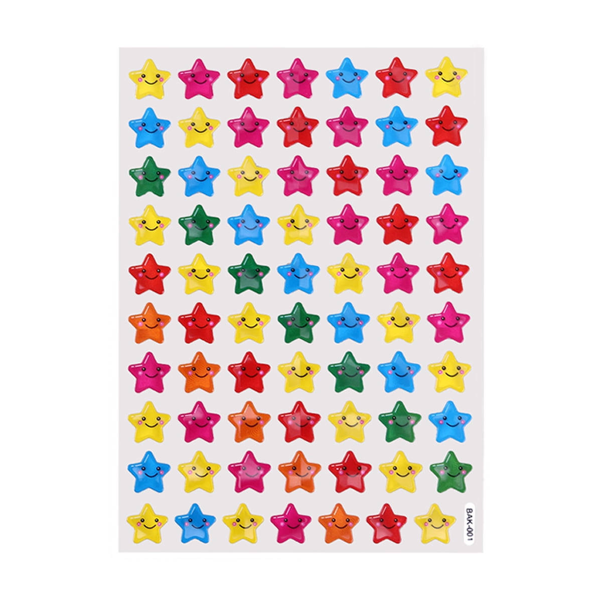 2880 Pack 60 Sheets Silver Star Stickers, 0.6 Diameter Reward Stickers for  Kids, Children, Face, Small Foil Star Stickers for Reward Chart (2880