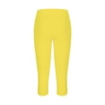 thumbnail image 4 of Yellow Women's Pants Leggings for Women 2024 High Waisted Cutout Yoga Lightweight Cozy Cropped Pants Solid Soft Pajams Pants, 4 of 5