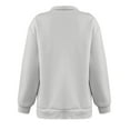 thumbnail image 4 of Zip Up Hoodies for Women Fall Sweaters with Pocket Womens Tops Long Sleeve Turndown Collar Sweatshirt Quarter Zip Sweatshirt Women Winter Sweaters for Women Womens Long Sleeve Tops Casual, 4 of 6