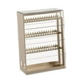 thumbnail image 4 of Organizador de joyería de puertas correderas Rack de almacenamiento de joyería soporte de joyería a prueba de polvo para coleccionistas de collares de, 4 of 9