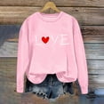 thumbnail image 5 of FDGIU Women's Valentine Pullover Sweatshirt, Cozy Heart Print Long Sleeve Top for Valentine's Day & Comfortable Trendy Style, 5 of 5