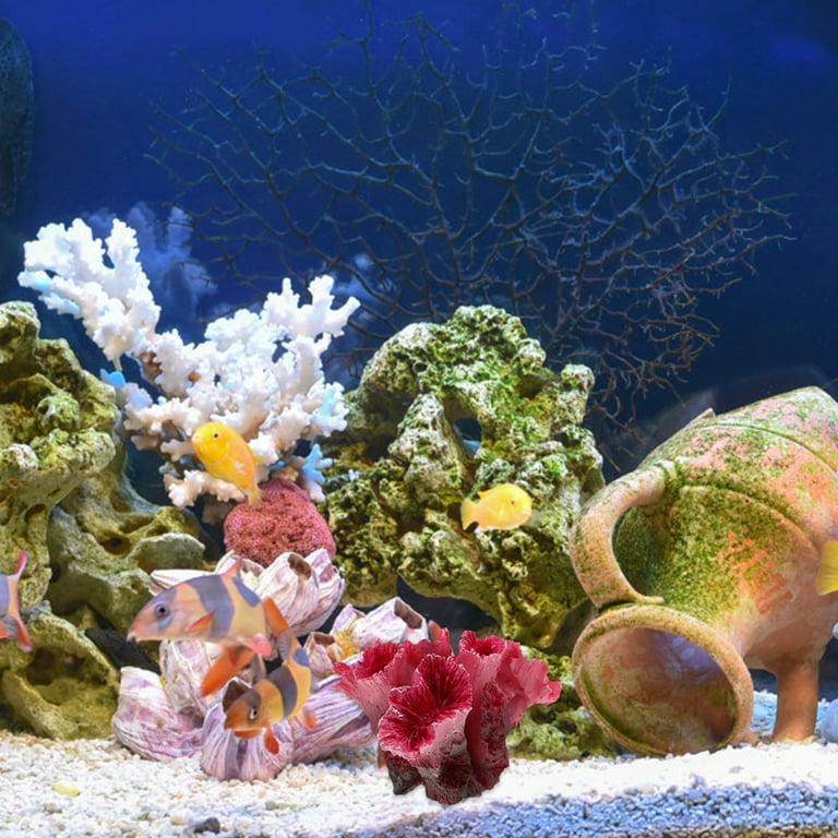 Qiysamall Fake Coral Aquarium Decoration Simulation Underwater Plants Fish Tank Decor Landscaping Ornament