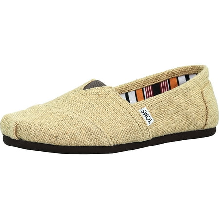 Toms Men's Classic Burlap Natural Ankle-High Canvas Flat Shoe - 14M ...