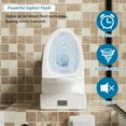 thumbnail image 6 of 1.1/1.6 GPF Tornado Flush One-Piece Toilet Elongated, Siphonic S-trap 12",Soft Closing Seat, Button on Tank top ,Powerful Dual Flush MAP 1000g, Comfort Chair Seat ADA Height 17", Glossy White GW-002, 6 of 19