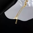 thumbnail image 3 of QQTDFG Chic Triangle Tassel Necklace Gold Clavicle Chain Fashion Sweater Chain-silver, 3 of 8