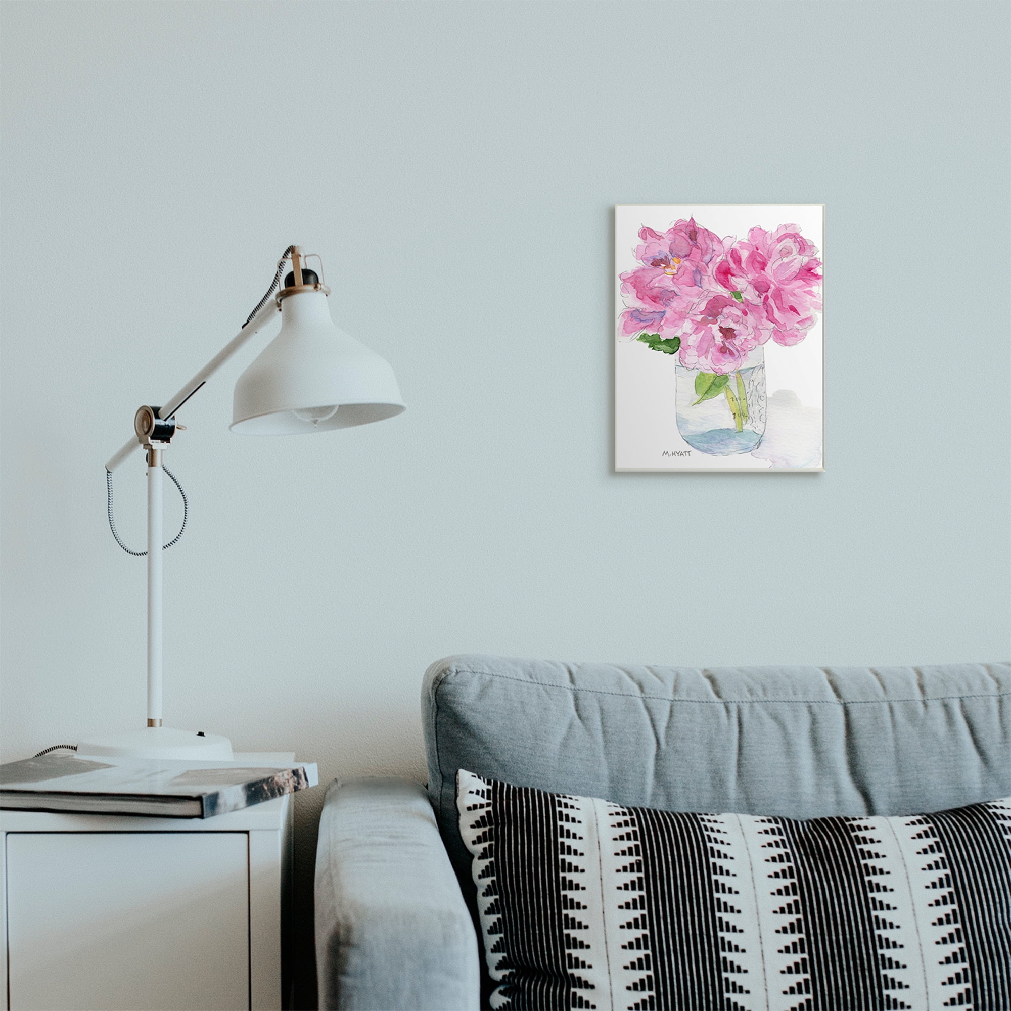 Stupell Industries Pink Peonies in Classic Canning Jar Wall Plaque, 10 x 15, Design by Melissa Hyatt LLC