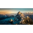 thumbnail image 3 of Qiye 24x14 Black Modern Framed Museum Art Print Titled - Tibetan Temple A??Aamaa?As?CÂNa??, 3 of 5