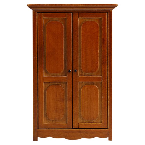 Mueble de armario Dollhouse de madera vintage a escala 1:12