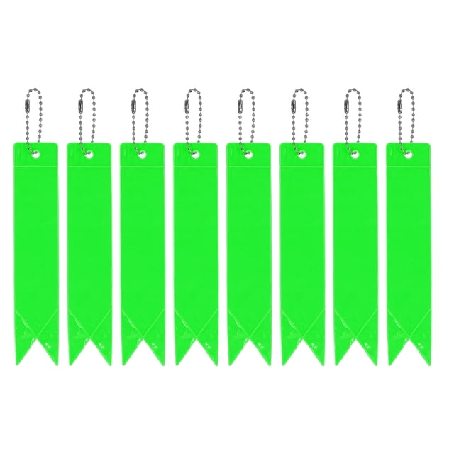 Uxcell Safety Reflector 8 Pack Tag Pendant Reflective Gear for Backpack Cycling Running Wheelchairs Green