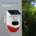 thumbnail image 4 of CHUANK Solar Motion Sensor Alarm Solar Alarm 120dB Loud Siren LED Strobe Lights Sound Alarm Adjustable Sensing Distance IP65 Waterproof Motion Detector Alarm Siren Rechargeable for Farm H, 4 of 7