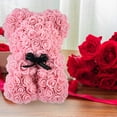 thumbnail image 5 of Rose Bear, for Girlfriend and Daughter, Rose Flower Bear Gifts for Valentine's Day,Mother's Day,Wedding,Anniversary's Clear Gift Box 10 inch, 5 of 6