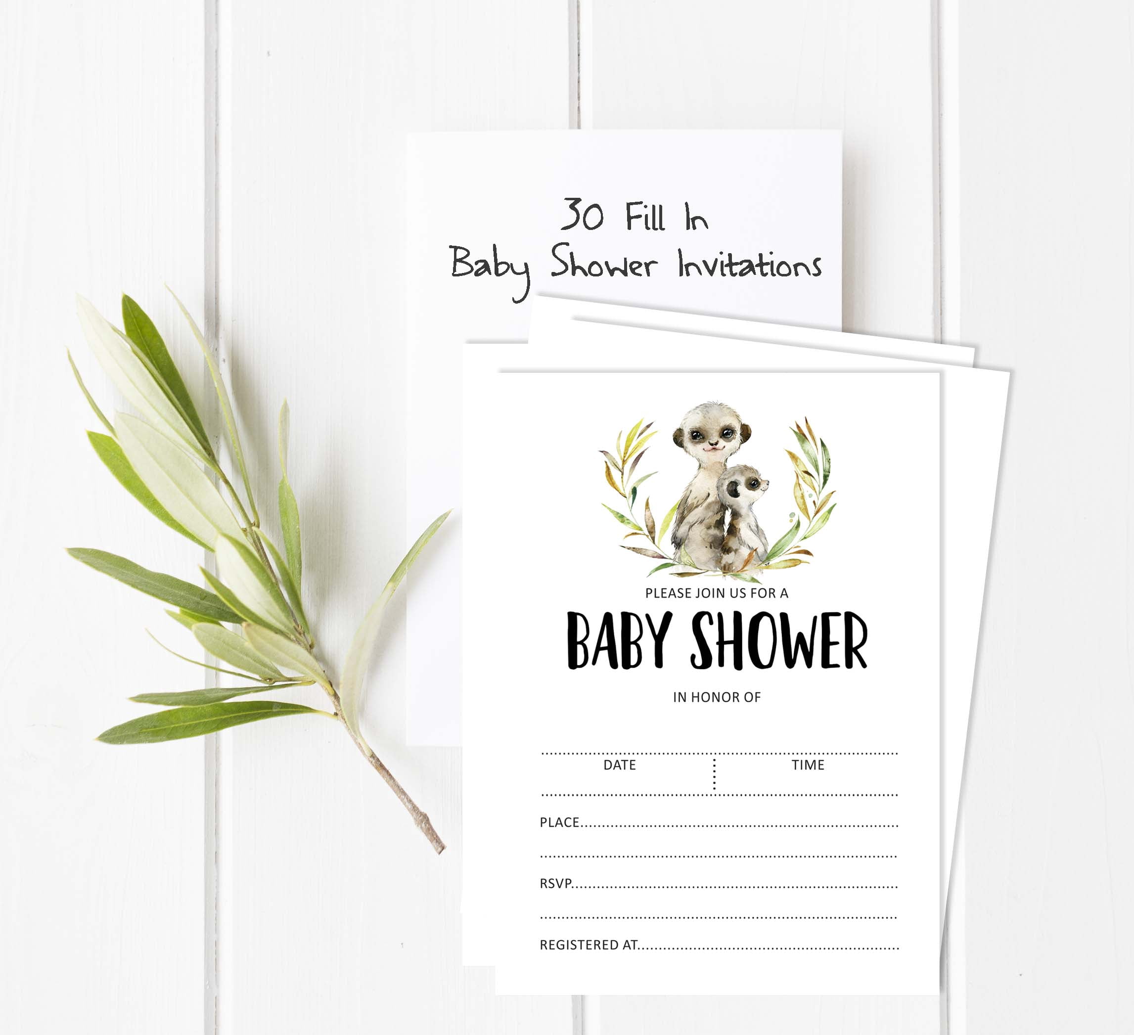 Inkdotpot 30koala baby Baby Shower Invitation Cards Gender Neutral In Blank Invites