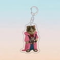 thumbnail image 3 of Memes gato superhéroe invencible gato Guerrero parodia divertido regalo para estudiantes llavero colgante, 3 of 4