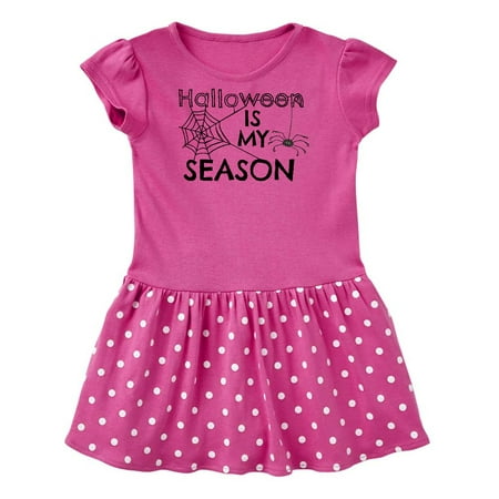 

Inktastic Halloween is my Season with Spider and Web Gift Baby Girl Dress