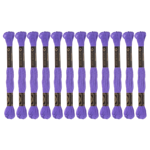 Unique Bargains Fil à Broder Violet, 8 m - 12 Écheveaux