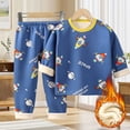 thumbnail image 2 of Girls Long Sleeve Pajama Set with Cartoon Print,Soft Cotton Sleepwear, 2 of 4