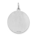 thumbnail image 4 of 925 Sterling Silver Solid Faceted Laser Etched Weimaraner Disc Charm 26x19mm Wide Pendant Necklace for Women, 4 of 4