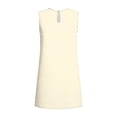 thumbnail image 7 of FRSASU Women's Casual A-Line Dress Crew Neck Summer Dot Print T-shirt Dresses Flutter Sleeve Mini Flowy Sundresses Yellow-A, 7 of 7