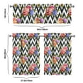 thumbnail image 6 of Pioneer Kitchen Curtains and Valance Set 36 Inch Tier Rose Flower Floral Pattern 3 Pieces Set Dining Room Small Curtain Drapes Cafe Curtains Valance for Home Decor Rod Pocket, 6 of 6