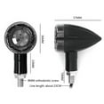 thumbnail image 6 of 2pcs Motorcycle LED Brake Lamp Running Turn Signal Tail Light For Bobber Cafe, 6 of 8