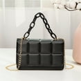 2024 Pu Leather Shoulder Bags for Women Fashion Texture Black Chain