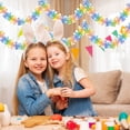 thumbnail image 4 of Easter Tinsel Garlands Spring Garland with Eggs Outdoor Hanging Glitter Streamers for Mantle Tree for Easter Spring Themed Party, Classroom Decorations 39.37Ft Design3, 4 of 6