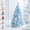 Blue, variant on Dreamy Beaded Christmas Tree DIY Kit, 6.3in Plastic Craft Set with Layered Pearls & Crystals for Tabletop Mantel Windowsill Holiday Decoration Yellow