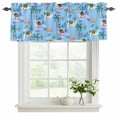 thumbnail image 2 of 2 Pack Valances for Windows, Desert Landscape Window Valances for Living Room/Bedroom/Bathroom, Cute Camels Palm Trees Houses Leaves Blue Light Filtering Kitchen Curtain Valance 42"W x18" L, 2 of 9