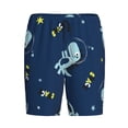 thumbnail image 4 of Easygdp Space Dinosaur Men's Short Pajama Pants, Sleep Shorts, Household Pants, Casual Pants with Pockets - Large, 4 of 9