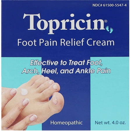 Topricin Foot Pain Relief Cream, 4 oz (Pack of 6)