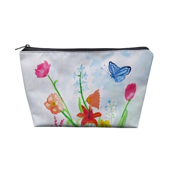 Betsy Drake PC1102 8.5 x 6 in. Blue Bird & Flowers Pouch