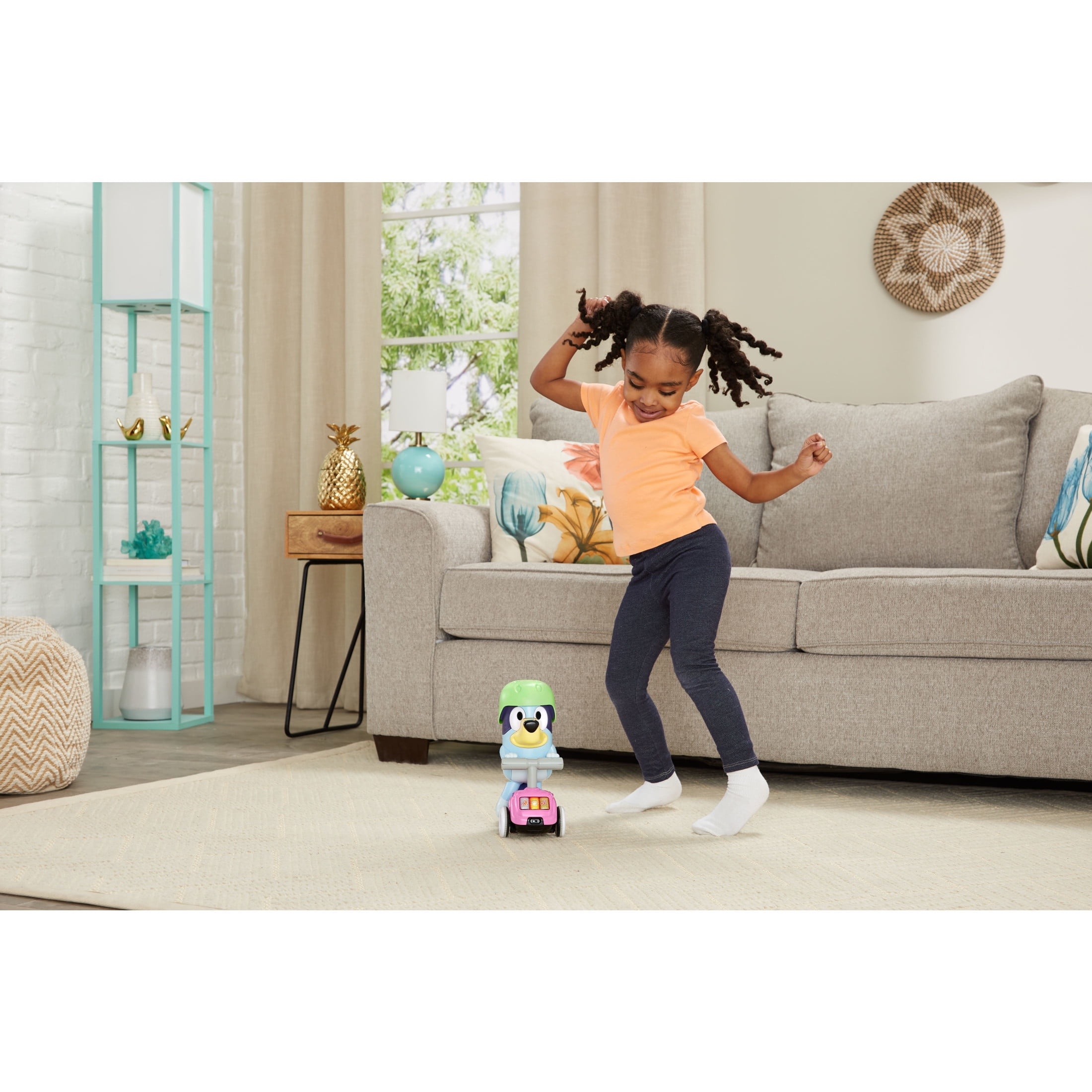 VTech® Bluey Scooter Time Bluey, Moving Electronic Figure Toy for Preschoolers, Ages 3-6 Years Old