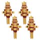 thumbnail image 1 of Juego de 4 servilleteros navideños con forma de cascanueces., 1 of 8
