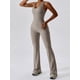 thumbnail image 2 of Lucakuins Mono de entrenamiento para mujer, sin mangas, cuello en U, sin espalda, hueco, sólido, delgado, mono de yoga Lucakuins  moda, 2 of 7