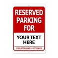thumbnail image 1 of Custom Printed Reserved Parking 8 x 12 Aluminum Indoor/Outdoor Sign Text Only, 1 of 4