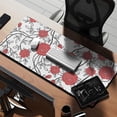 thumbnail image 2 of Long Mouse Pads for Desk,Pioneer Flower Floral Print Pattern Desk Mats on Top Of Desks, Desk Mouse Pad Extra Large with 3mm Non-Slip Base and Stitched Edge for Gaming,Office,Work,Home 35.4"x15.7", 2 of 6