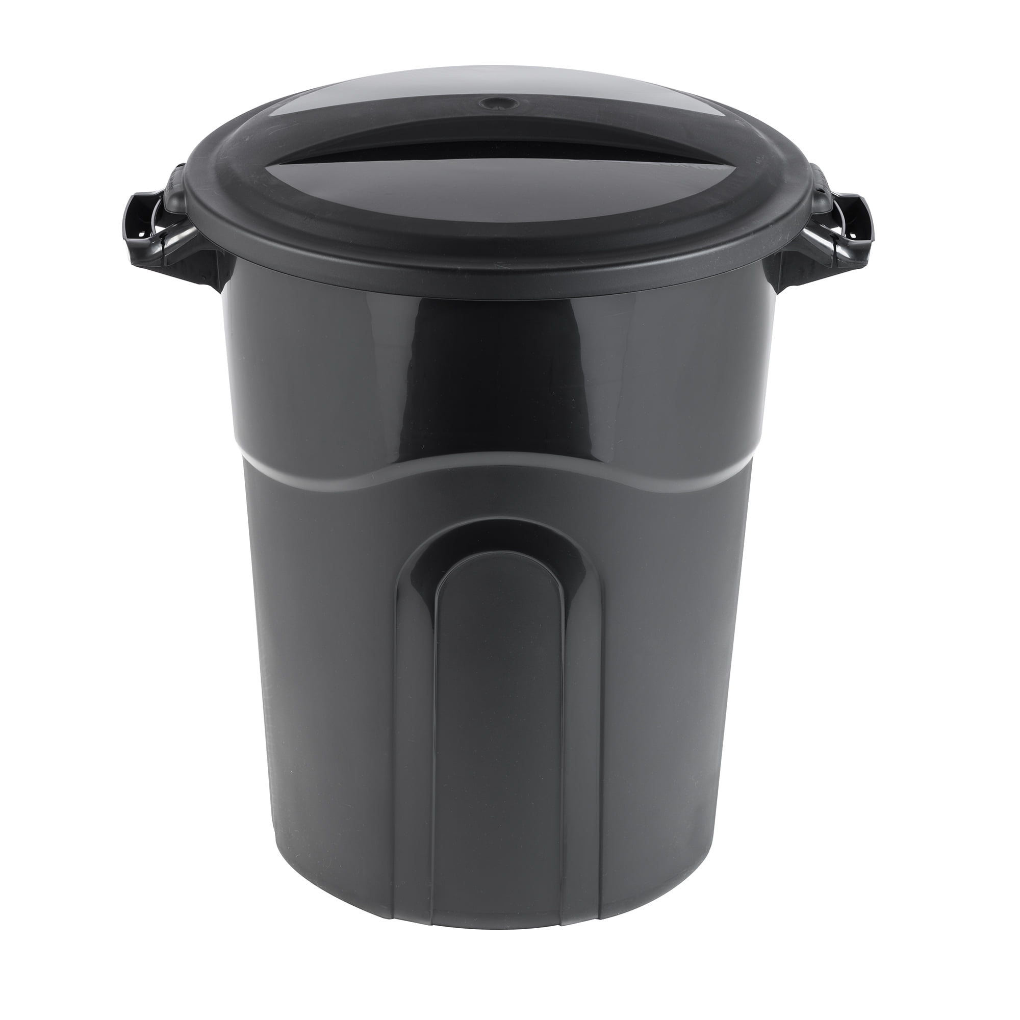 Yaomiao 2 Pack 20 Gallon Total Heavy Duty Wheeled Trash Can with Lid  Garbage Bins Outdoor Plastic Trash Bin with Wheels Attached Lid and Handles  for