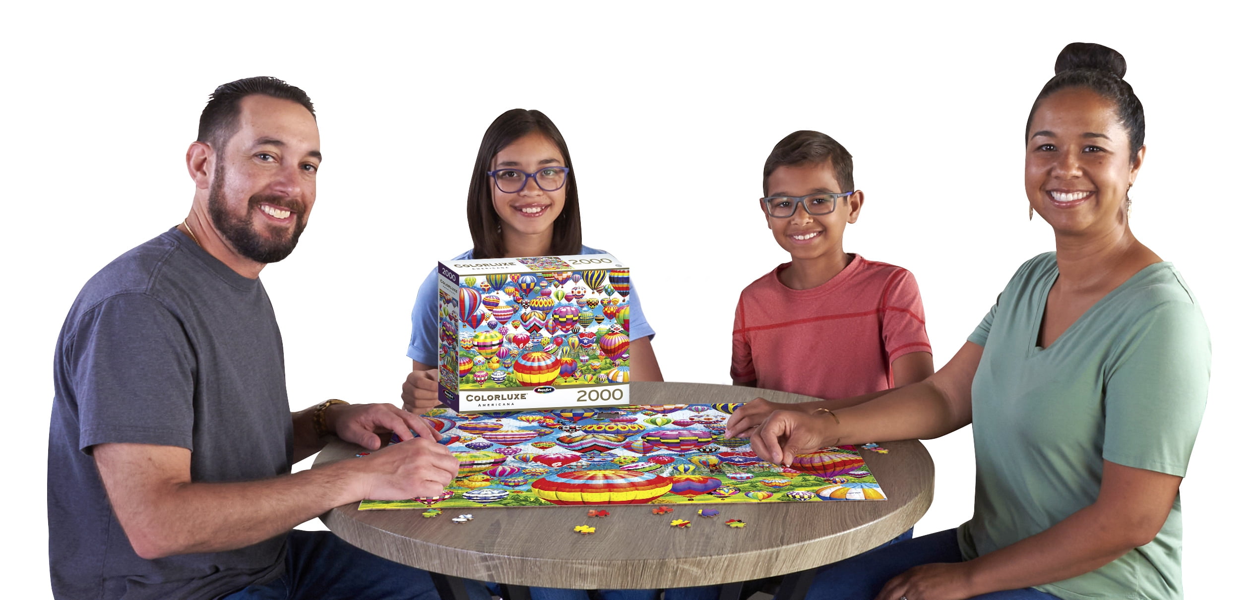 RoseArt Colorluxe 2000-Piece Colorful Balloons in The Sky Adult Interlocking Jigsaw Puzzle