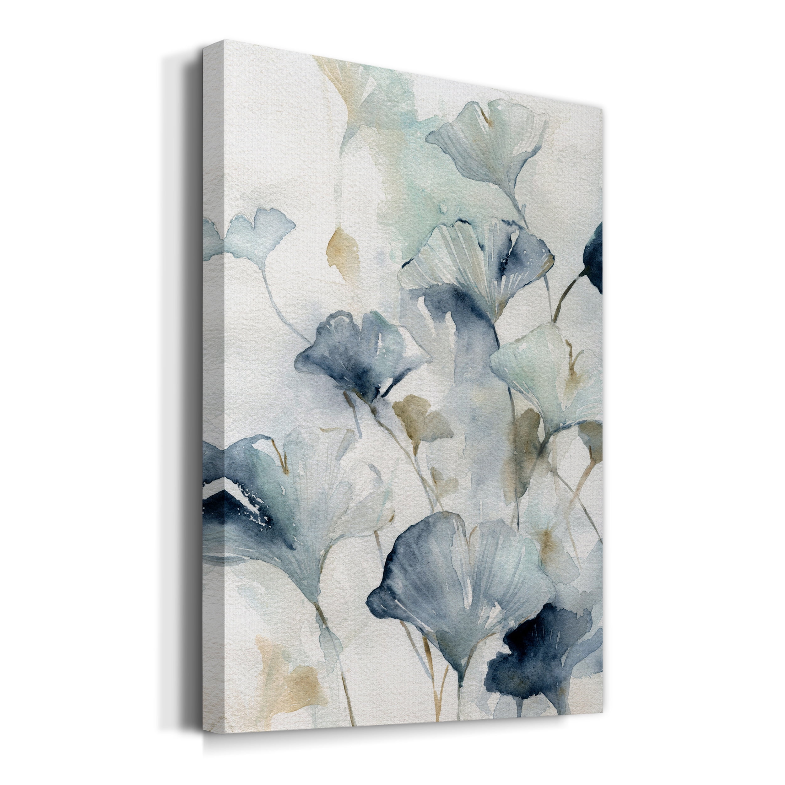 Indigo Ginkgo II Premium Gallery Wrapped Canvas - Ready to Hang - 12 x 18